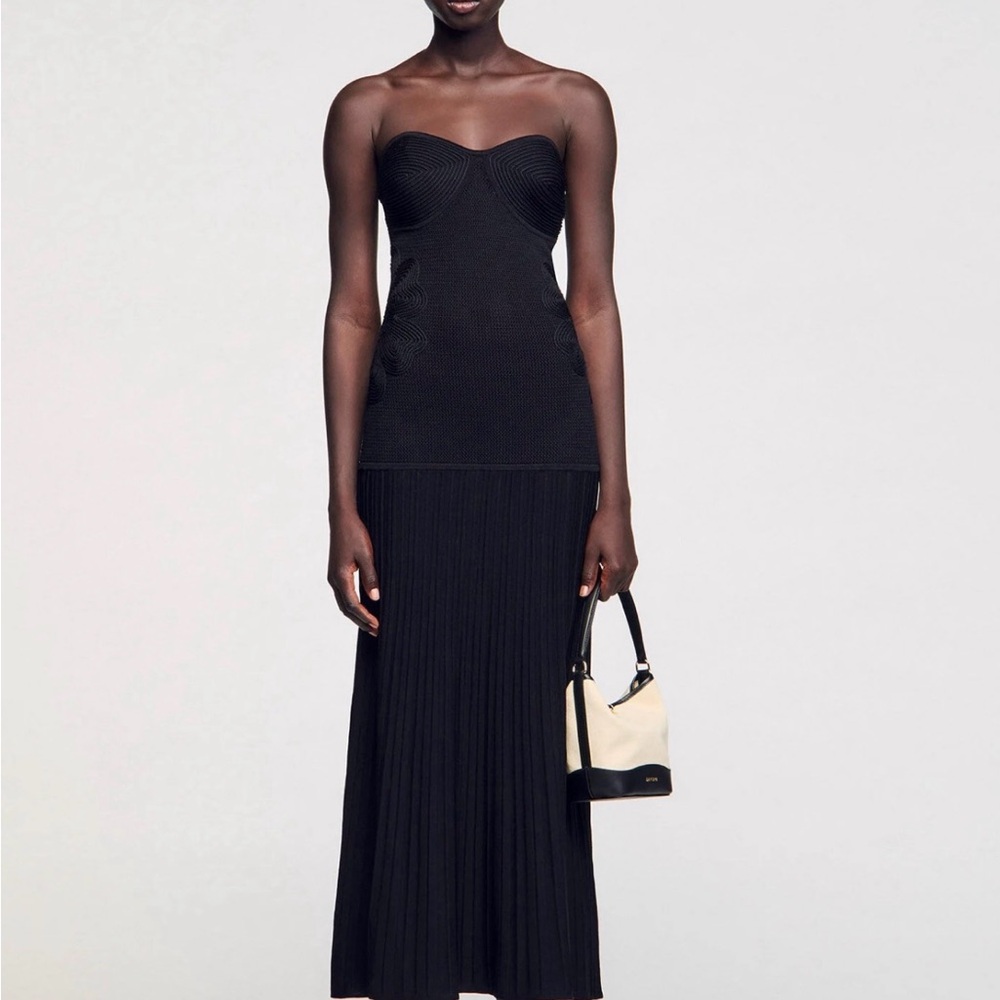 Sandro Pamela Bustier Knit Dress NWT